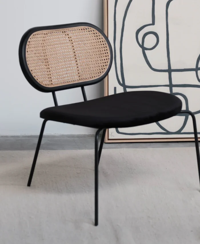 Krėslas 60s RETRO, juoda